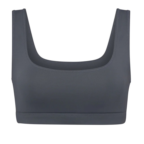 Skims Medium SWIM TANK BIKINI TOP Gunmetal Grey NWT - Picture 1 of 5